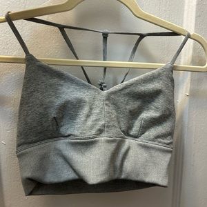 Super soft Alo sports bra in Heather grey